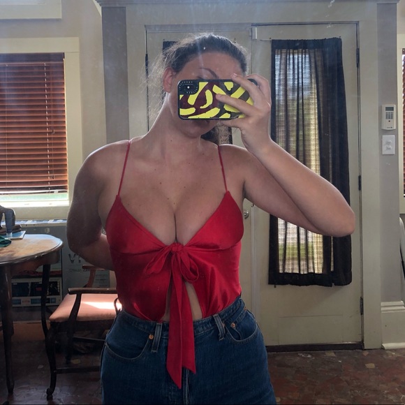 Vintage Victoria’s Secret Red Babydoll Tie Top - Picture 3 of 3